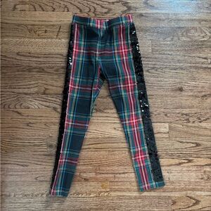 NWOT Crewcuts Steward Tartan Sequin Leggings